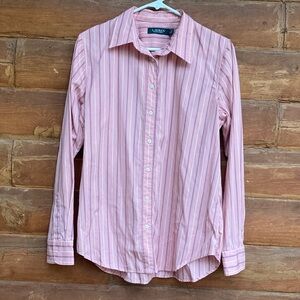 Ralph Lauren Pink Striped Casual Shirt